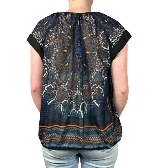 Hannah Blue Bohemian Style Top - Picture 5 of 9